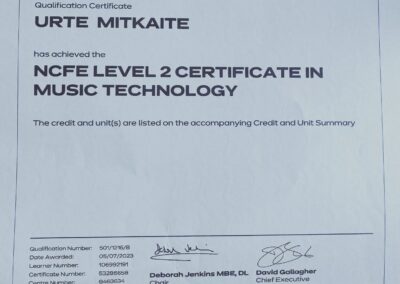 ncfe music technology certificate